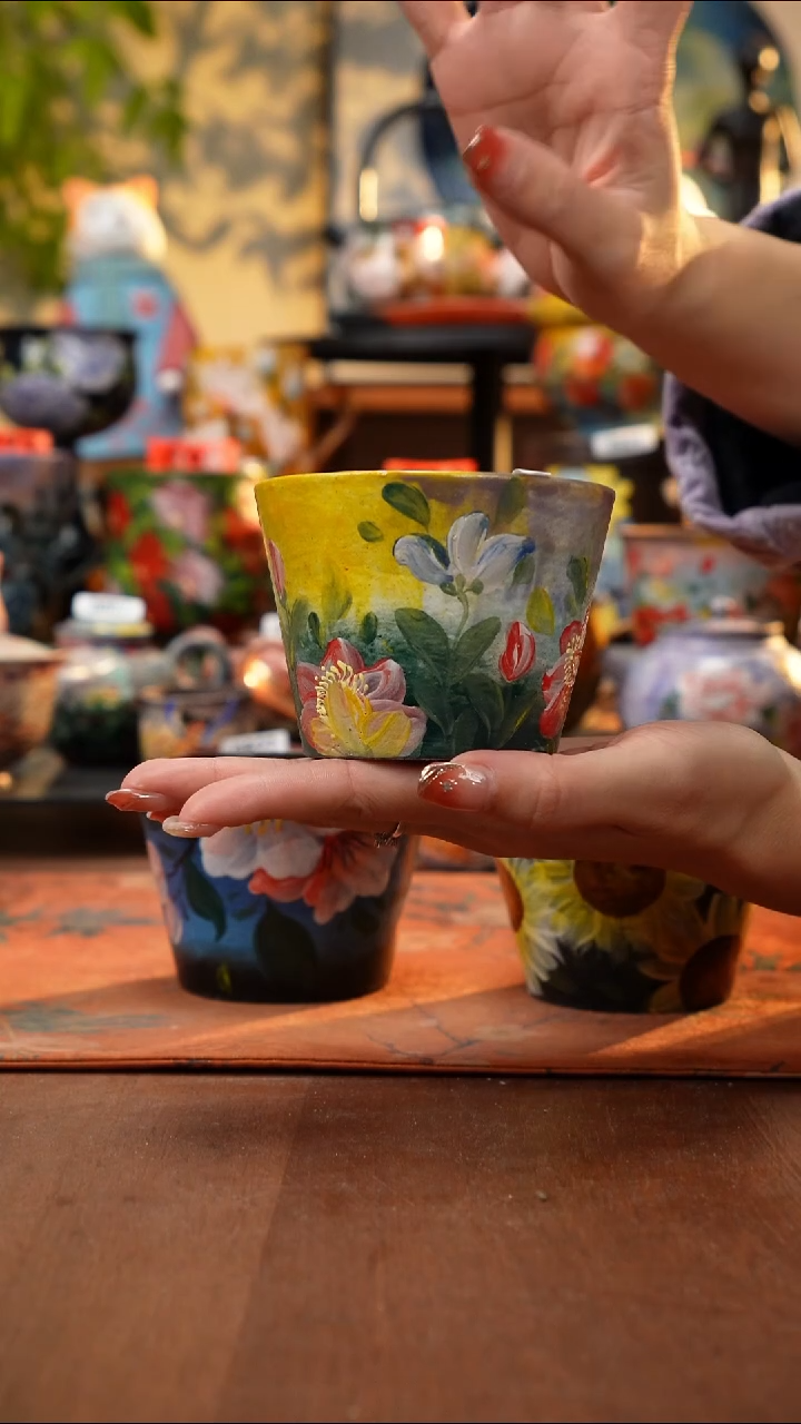 瓷片景德镇手工手绘422