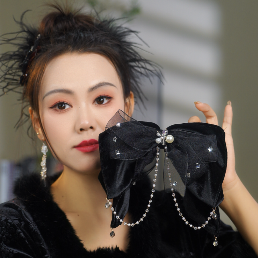 弹簧夹复古宫廷洛丽塔风个性发夹抓夹优雅女日韩A004