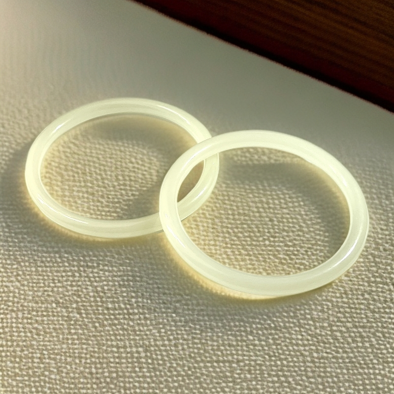 全玉化冰种果冻料金丝玉美人条手镯-多样性发一