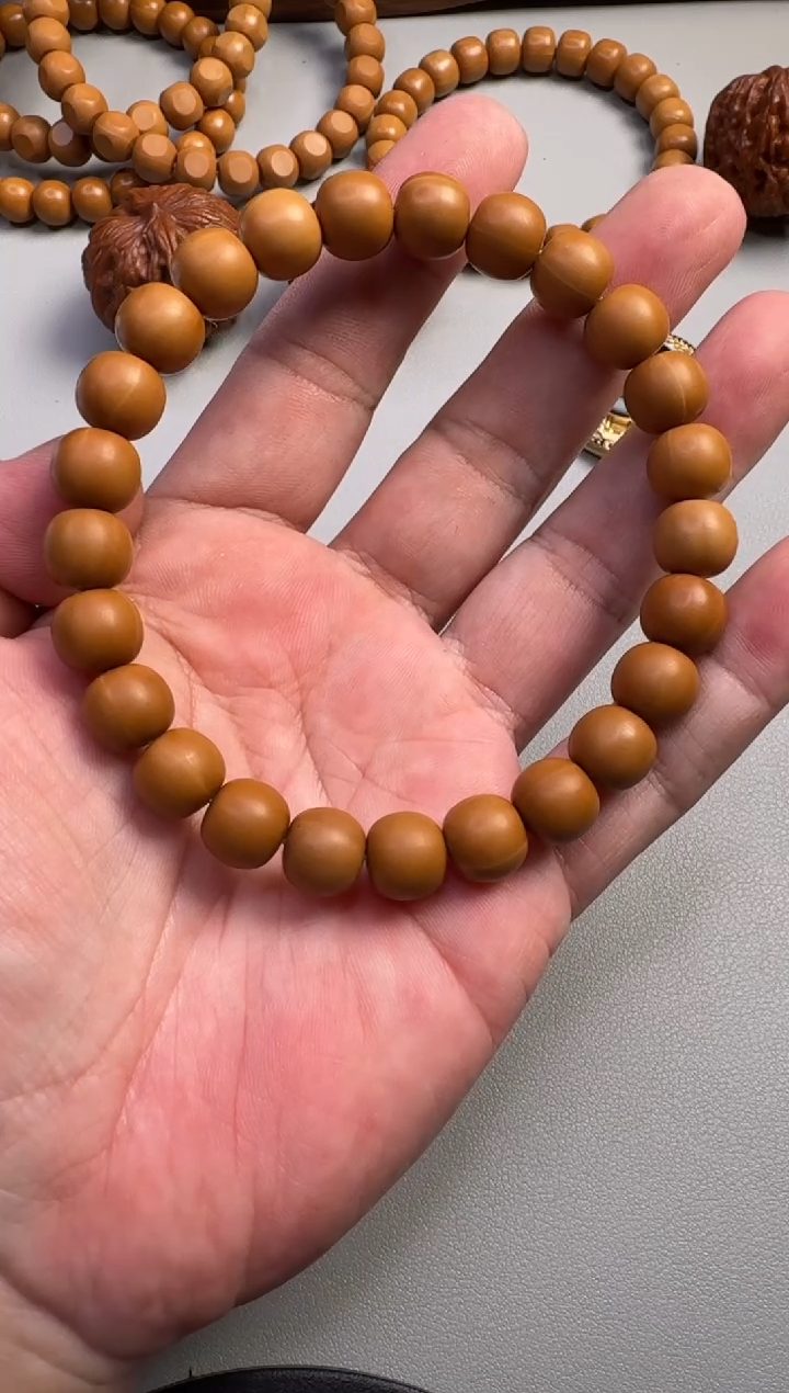 【闪购商品】猴头核桃手串猴头苹果珠瑕疵黑点款