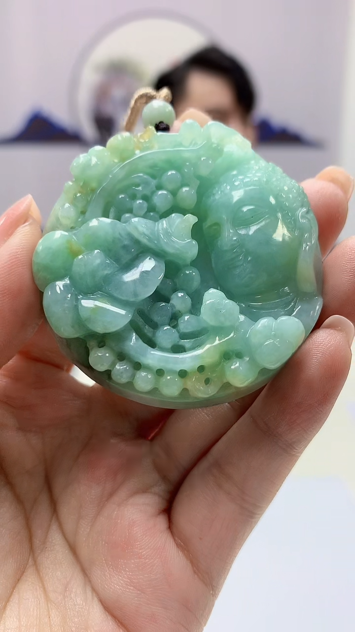 【闪购商品】定制翡翠未镶嵌5060ms-毛货19佛