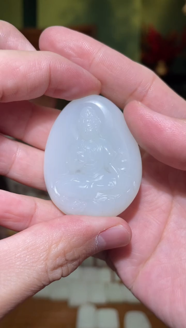 【闪购商品】和田玉吊坠(不含链)未镶嵌观音52g