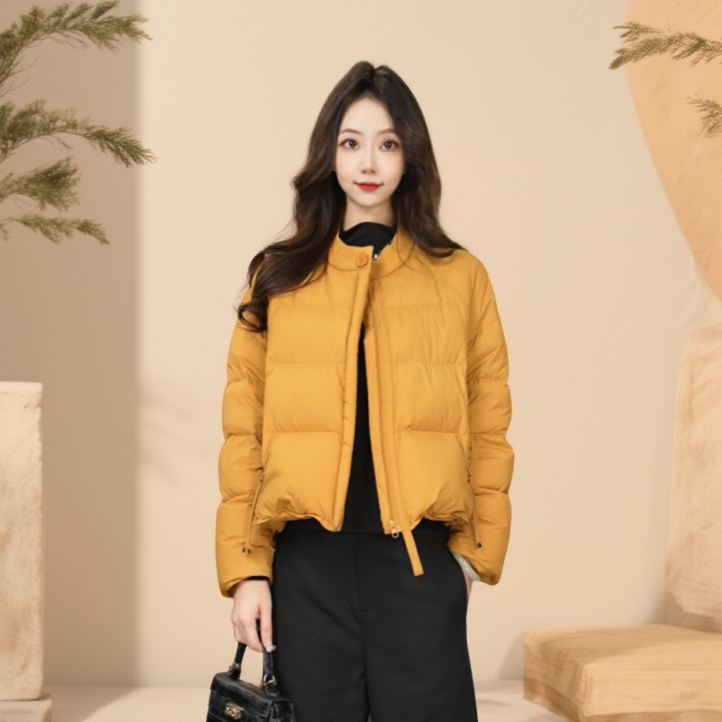 Gowani/乔万尼2025新款轻薄女款冬季保暖短款休闲EZ4T201