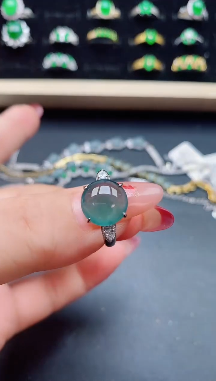 【闪购商品】翡翠戒指银S925镶嵌321321