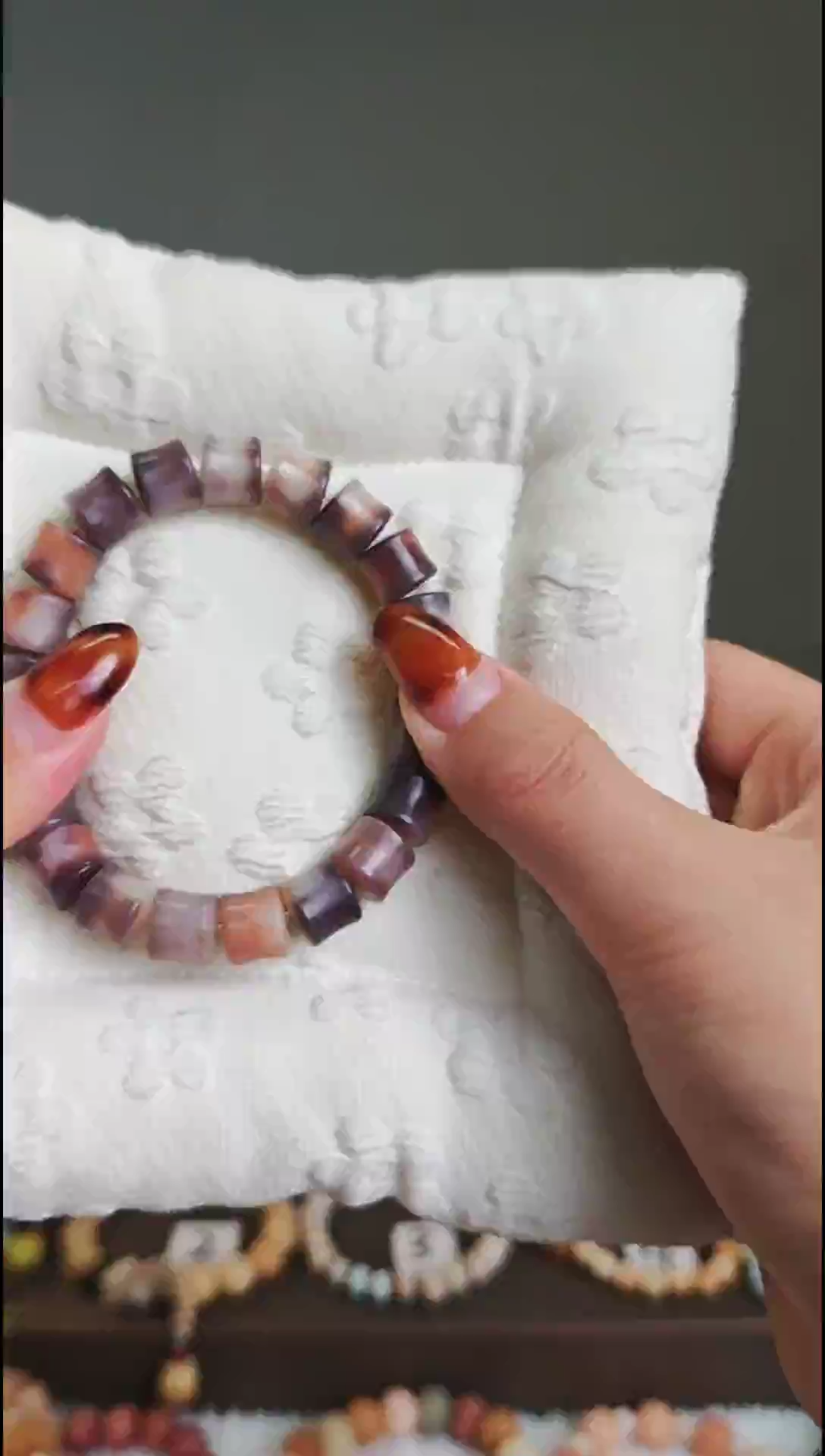 紫色竹节菩提手串1串