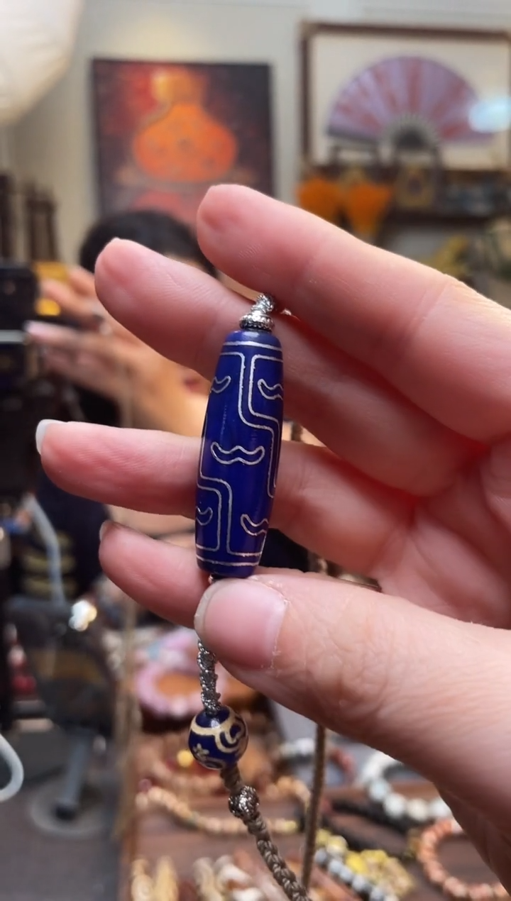 【闪购商品】柏香籽/百香籽吊坠0207-24雪域蓝折线9眼大鹏