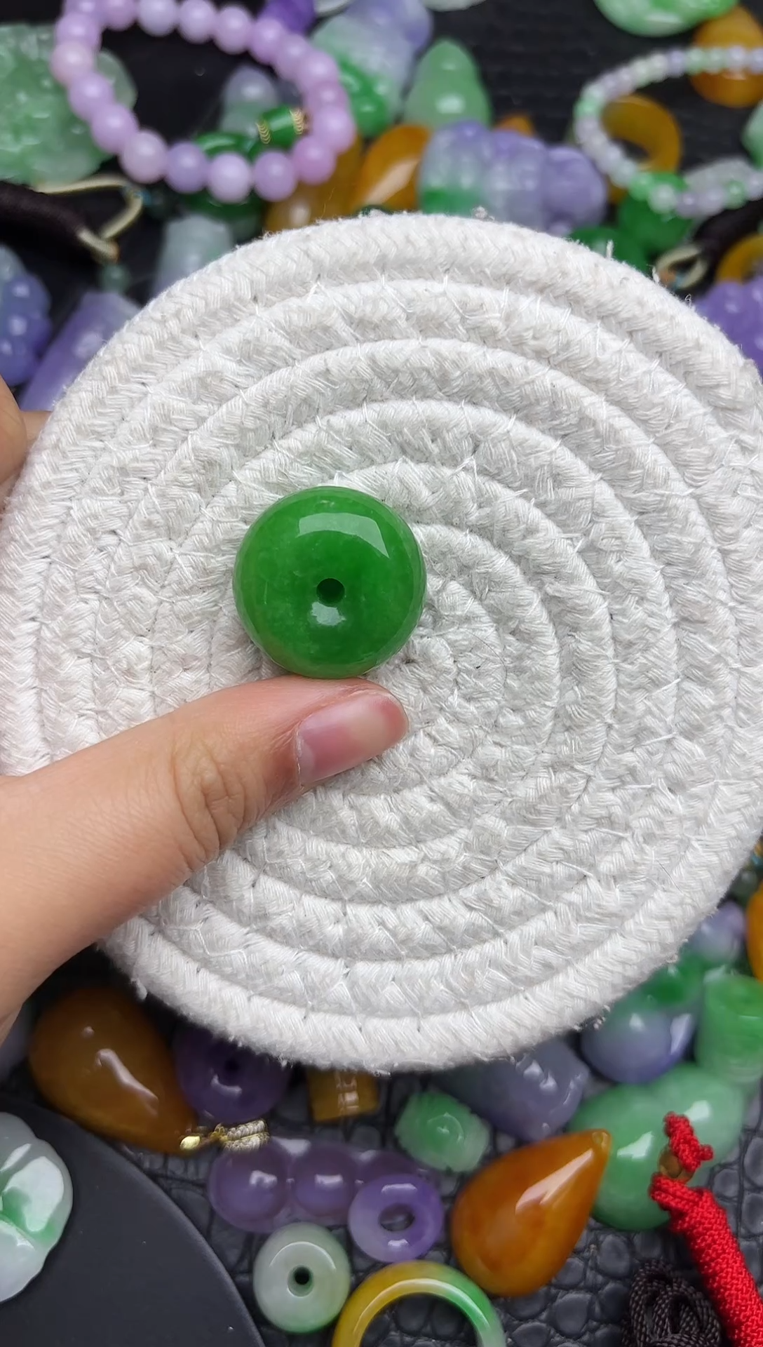 颈饰未镶嵌翡翠缅甸翡翠吊坠