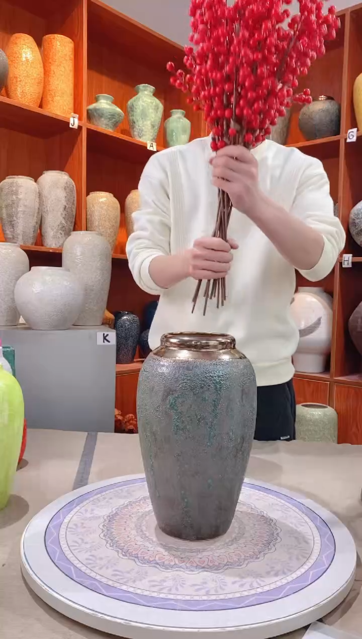 【闪购商品】瓶青铜 中号 陶瓷花瓶 无花