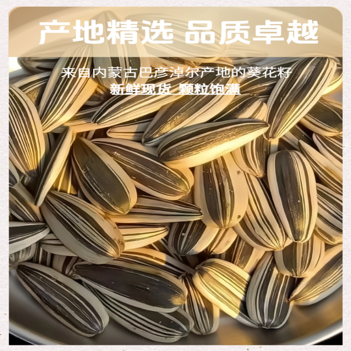 赋壹套新鲜三道眉【青花瓜子】饱满营养美味休闲零食