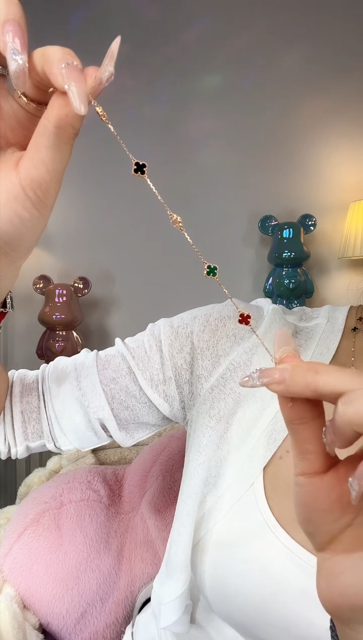 【闪购商品】玛瑙/玉髓手链18K金镶嵌手链