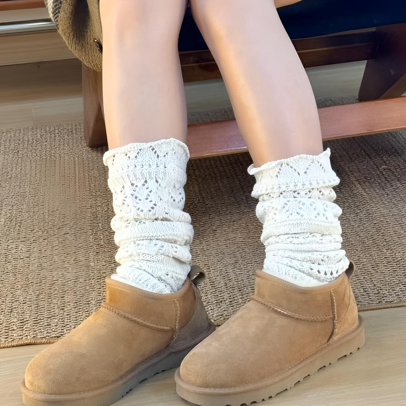 （周冬雨）平底冬季保暖经典时尚雪地靴乐福鞋女鞋短靴女款