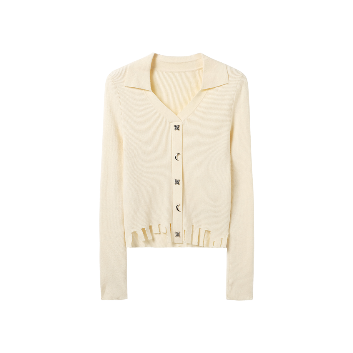 【首次PO价】西町村屋 毛边设计针织衫AD8105010