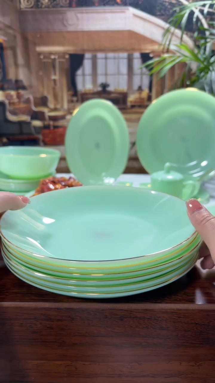 【闪购商品】...8英寸深盘6个  玉瓷【贝美】