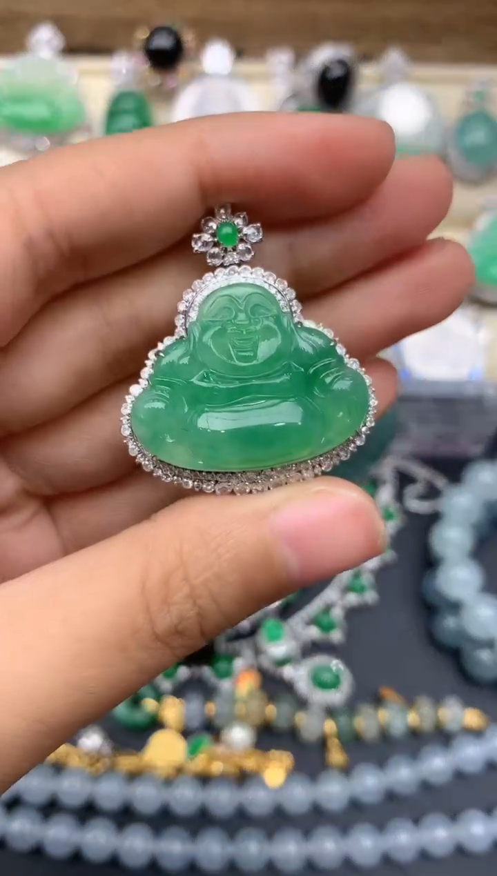 【闪购商品】翡翠颈饰18K金镶嵌300-中国好珍宝