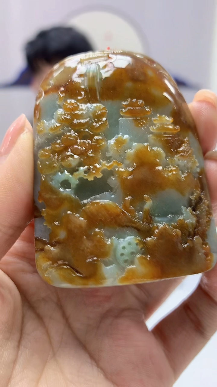 【闪购商品】定制翡翠未镶嵌5060ms-毛货47山水