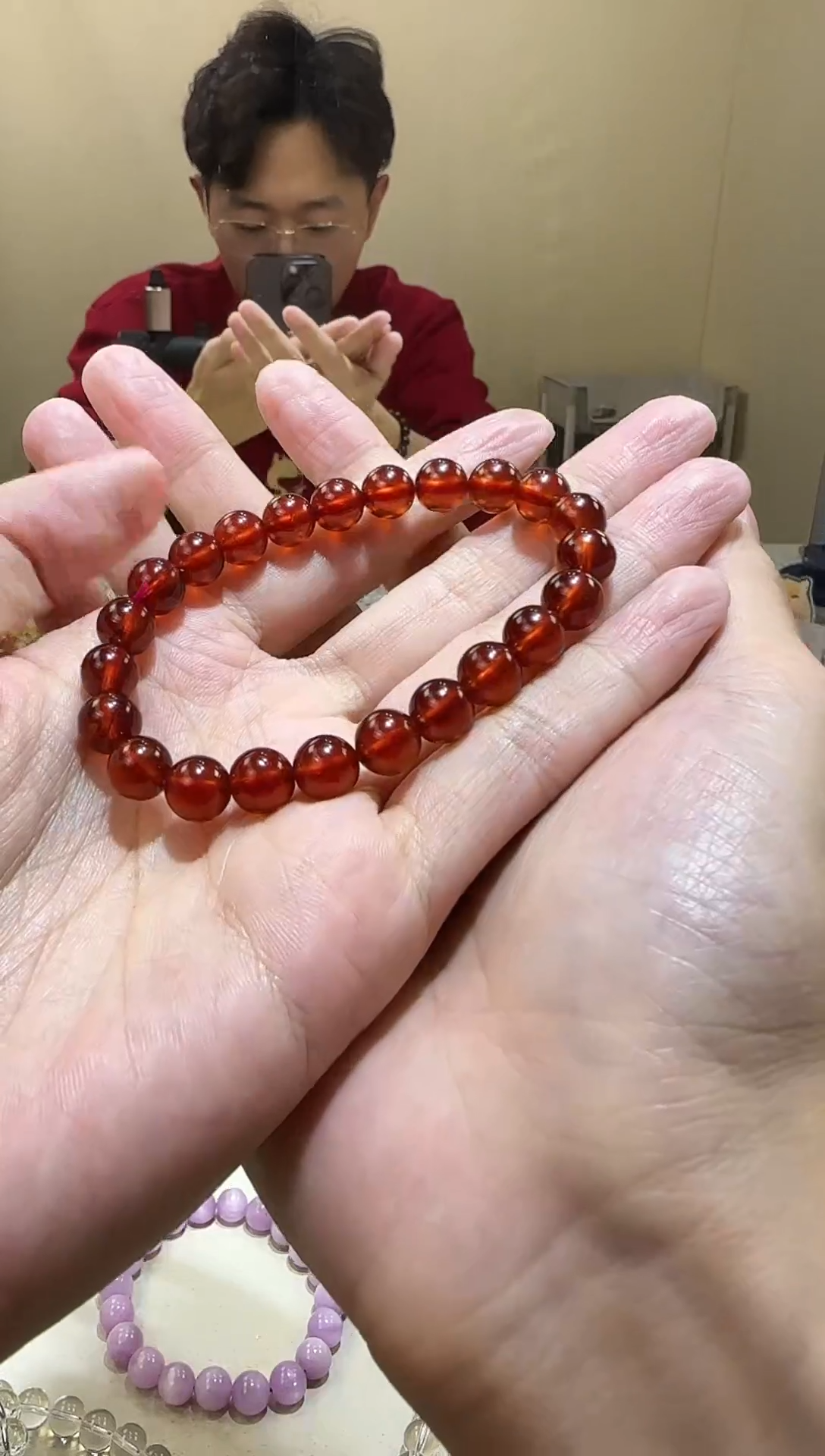 【闪购商品】石榴石手链未镶嵌芬达石榴石8