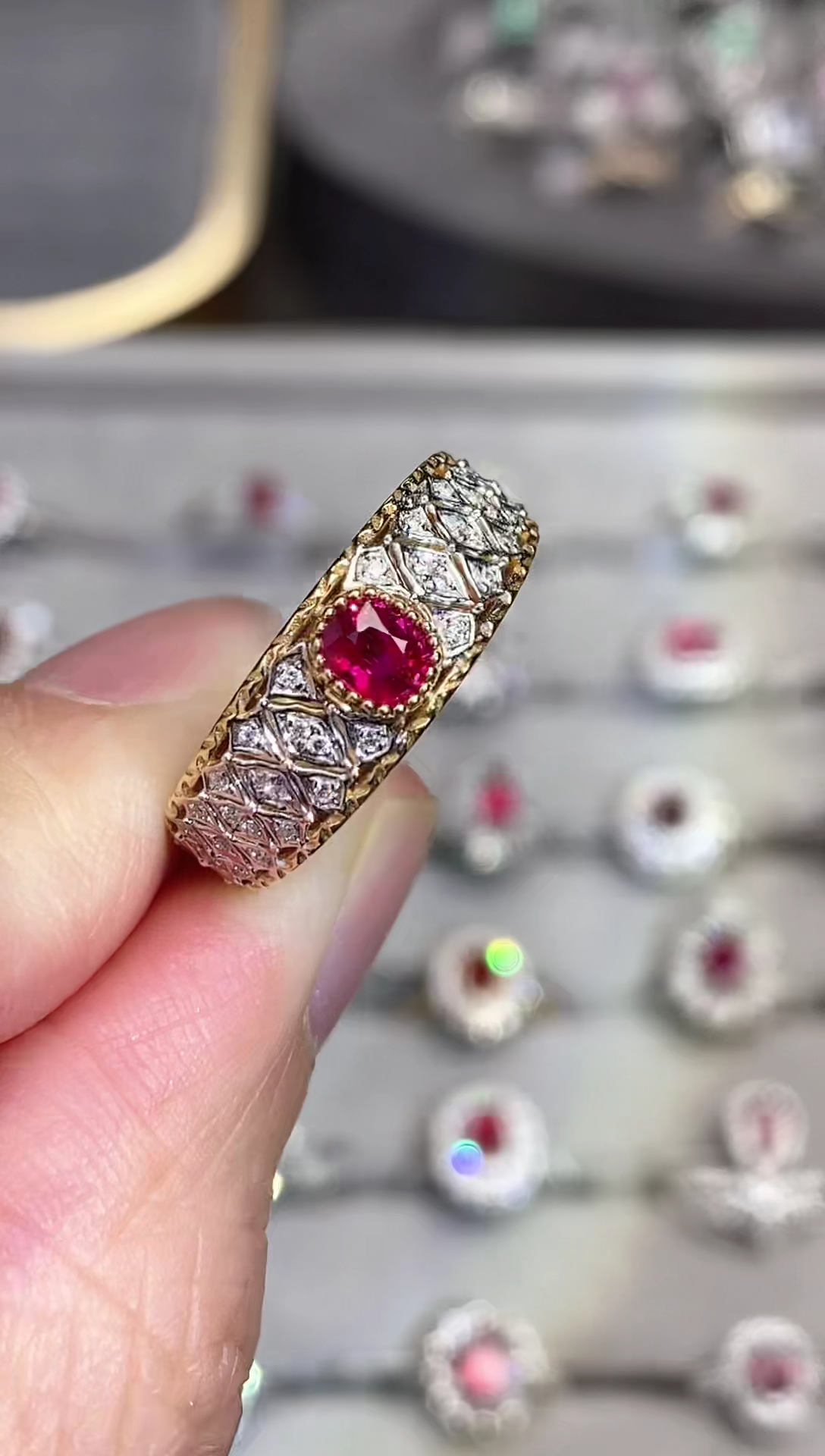 【闪购商品】红宝石戒指18K金镶嵌0.35ct/新年开工价