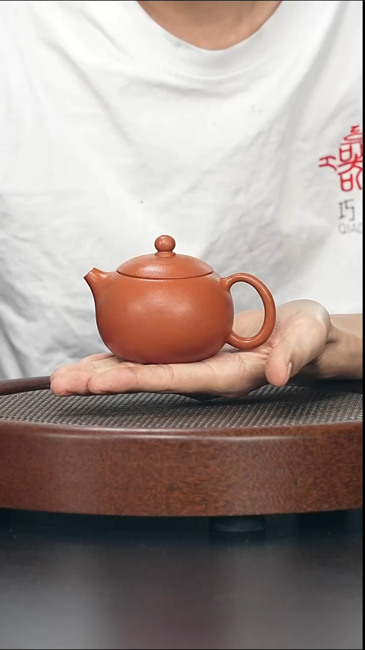 茶壶紫砂小西施-老红泥-全手工微微瑕