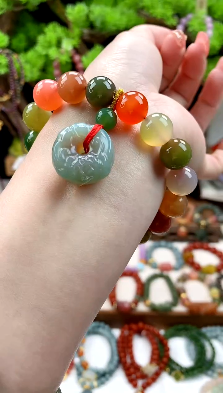 【闪购商品】玛瑙手饰未镶嵌（多样性发1）平安扣