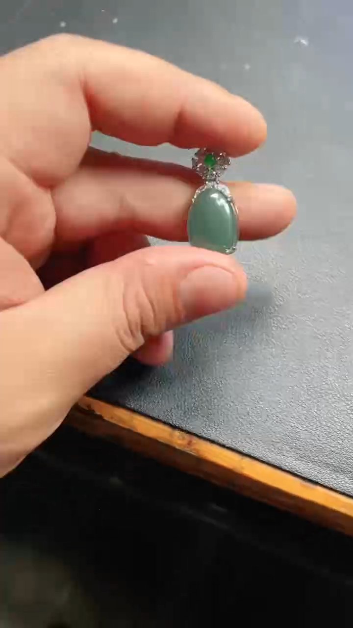 银S925镶嵌戒指翡翠首饰