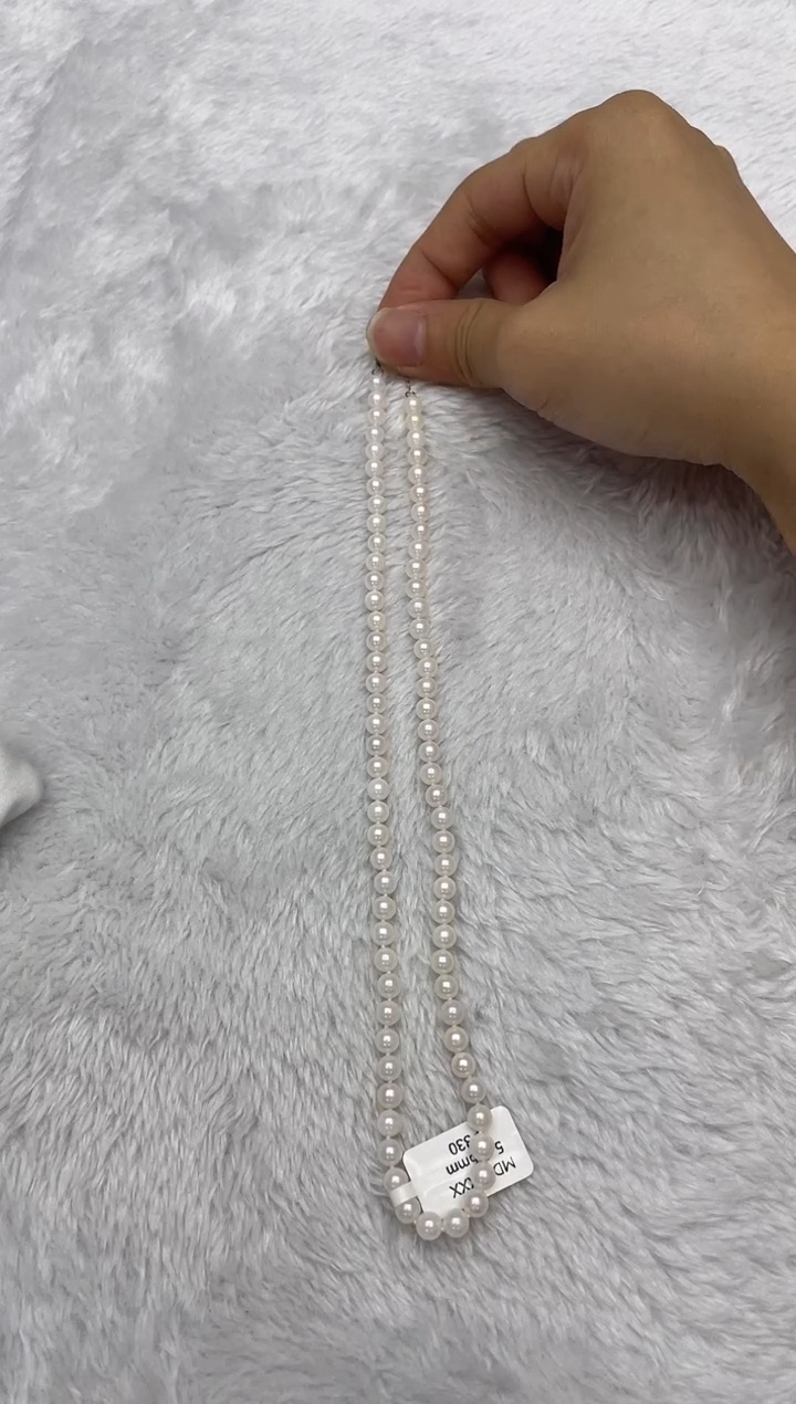 海水珍珠银S925镶嵌项链AK5-5.5mm（多样性发一）