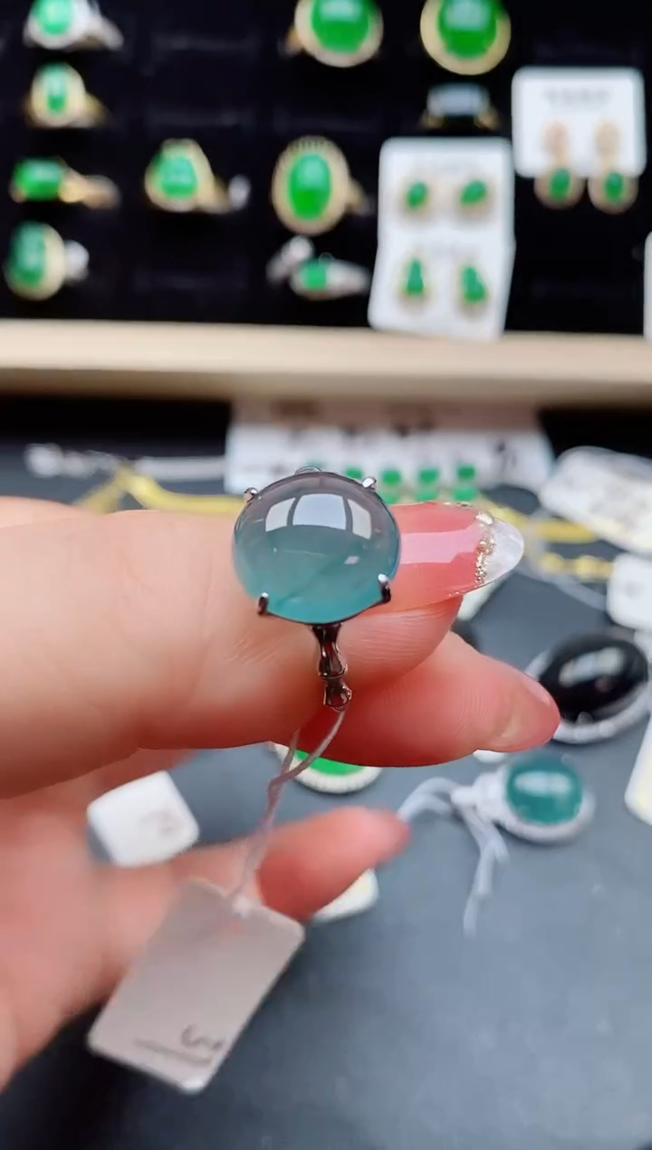 【闪购商品】翡翠戒指银S925镶嵌2121212
