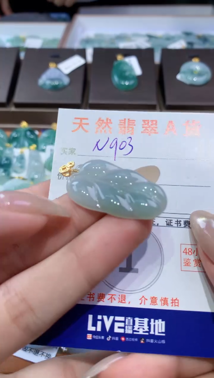 颈饰未镶嵌翡翠天然缅甸翡翠A货挂件 