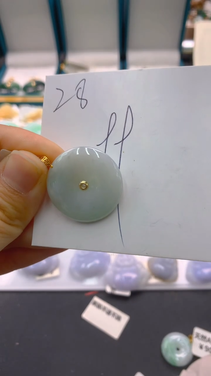 【闪购商品】翡翠颈饰18K金镶嵌1111111111