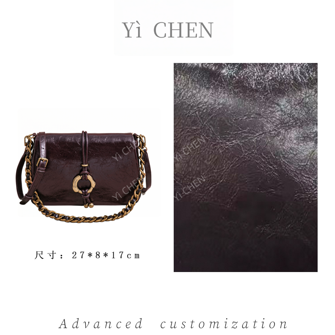 【Yì CHEN】SK-63051-咖啡 简约时尚女士新款轻奢单肩斜跨包