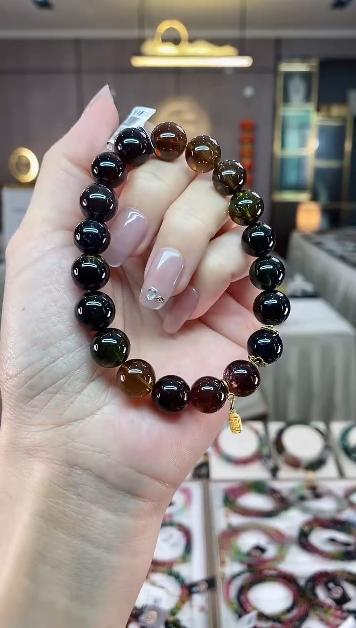 【闪购商品】碧玺单圈手串10mm+未镶嵌（多样性发一条）hon