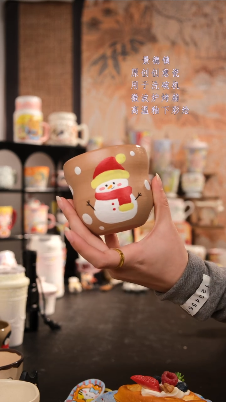 摆件陶旺的可以手工手绘设计师款陶瓷