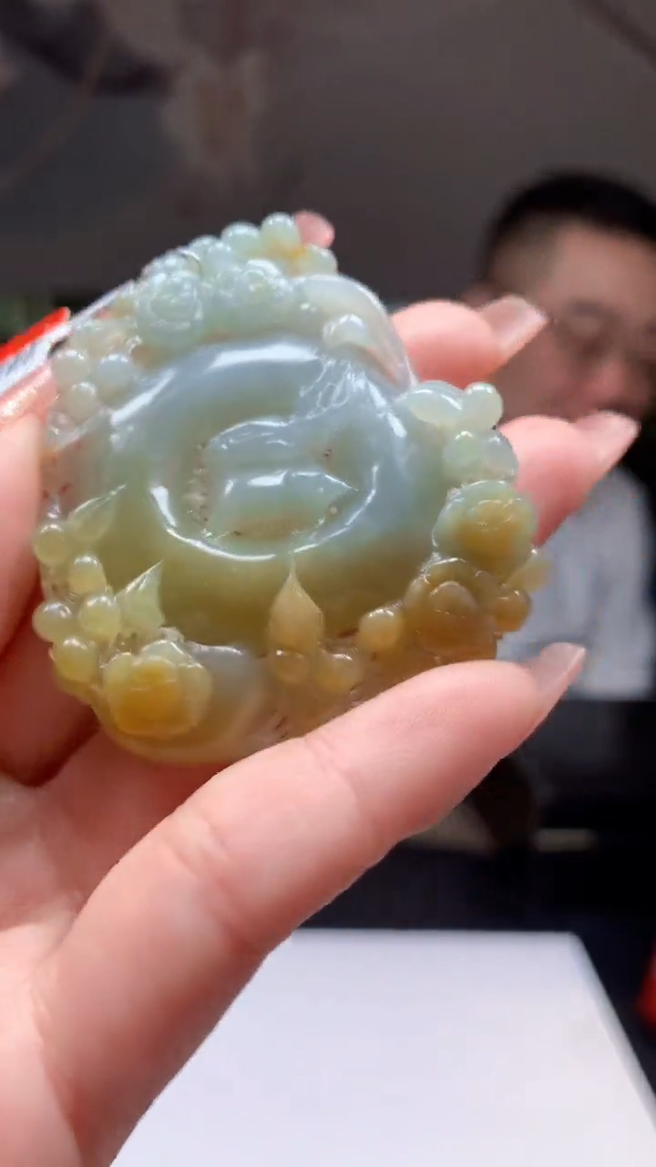 【闪购商品】定制翡翠未镶嵌1044ry-毛货挂件17