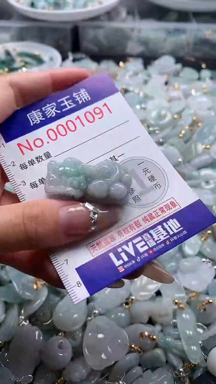 翡翠未镶嵌吊坠(不含链)1091