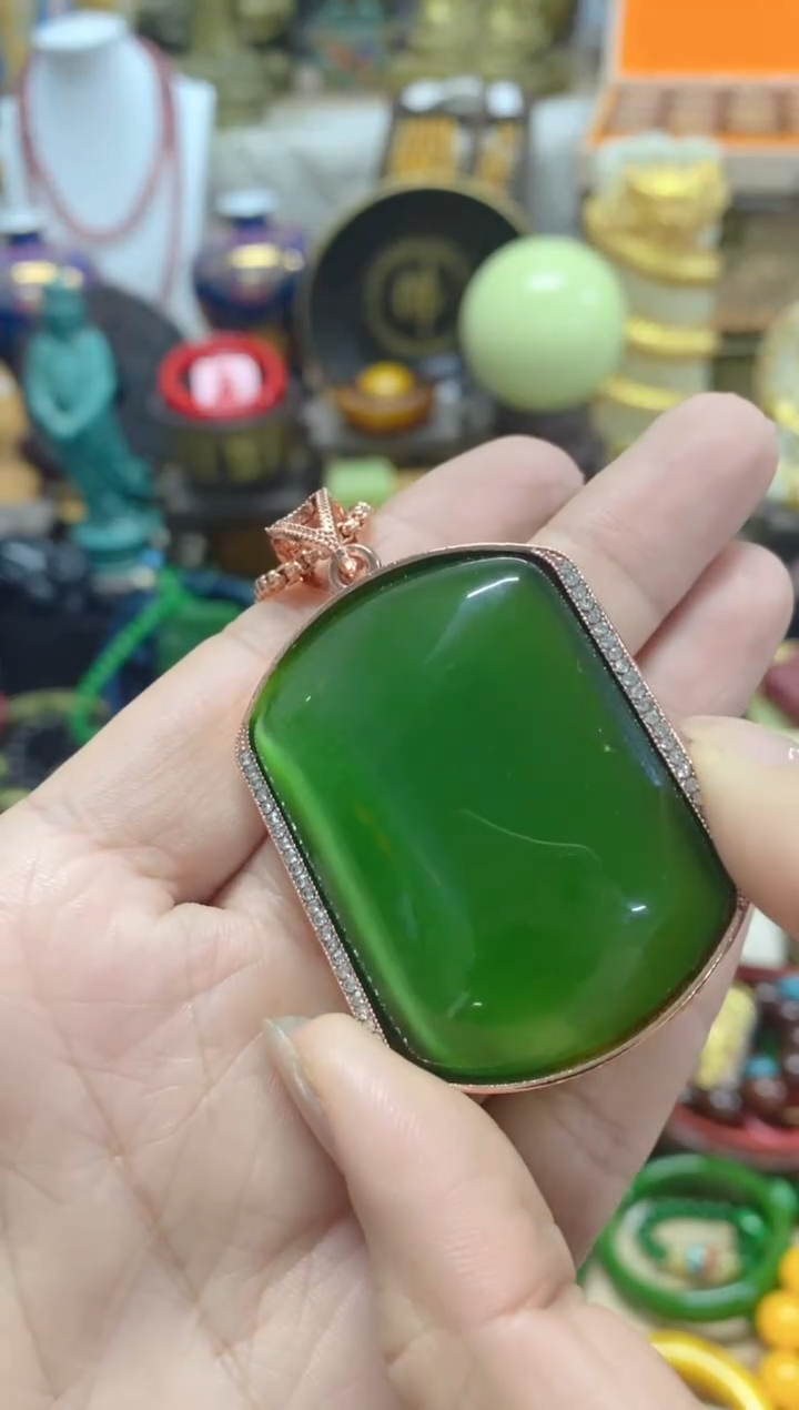 【闪购商品】和田玉（碧玉）颈饰未镶嵌主播推荐主播推荐