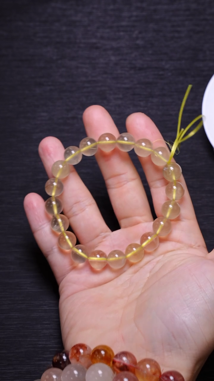 【闪购商品】水晶单圈未镶嵌Q059柠檬黄水晶单圈9mm