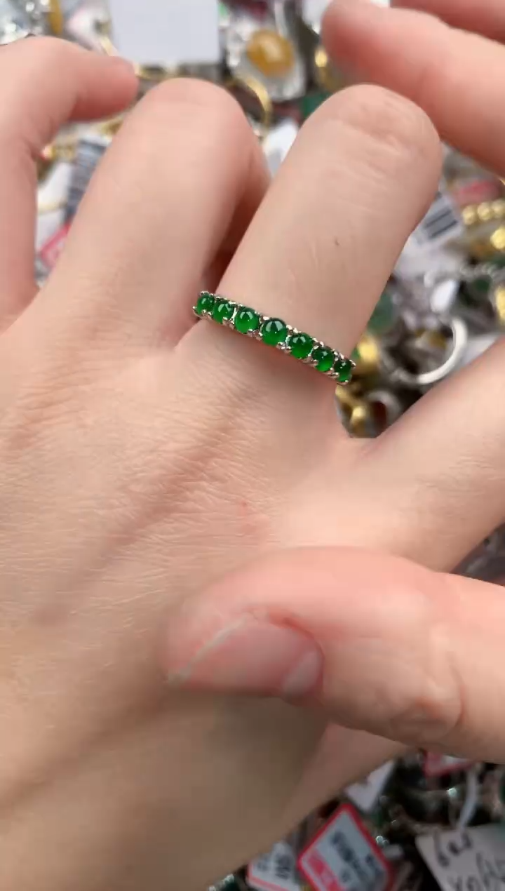 银S925镶嵌戒指翡翠777    8