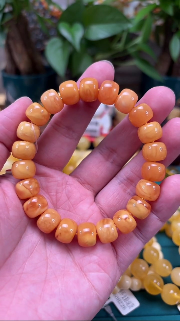 手链蜜蜡未镶嵌p12 精品老型蜜蜡 丹麦料 20.51克 11+m