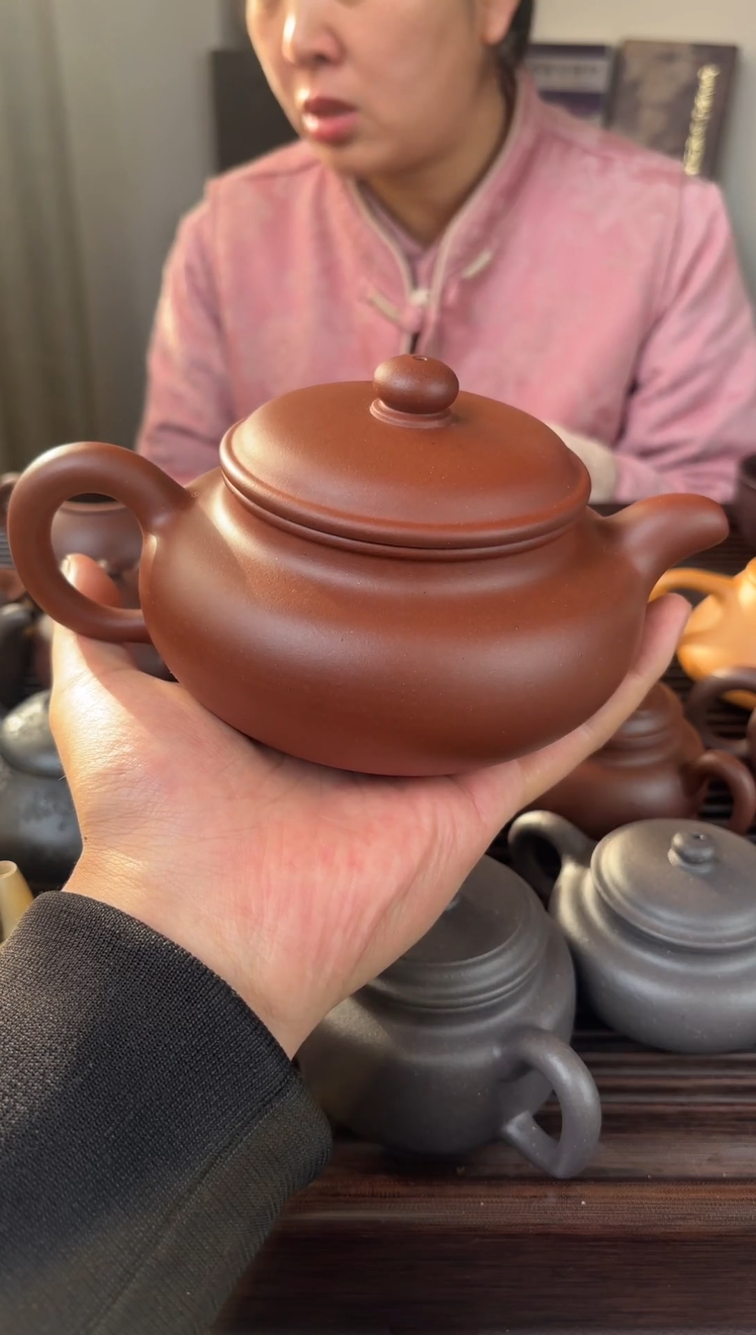 茶壶紫砂、*、宝山极品红皮龙仿鼓450cc