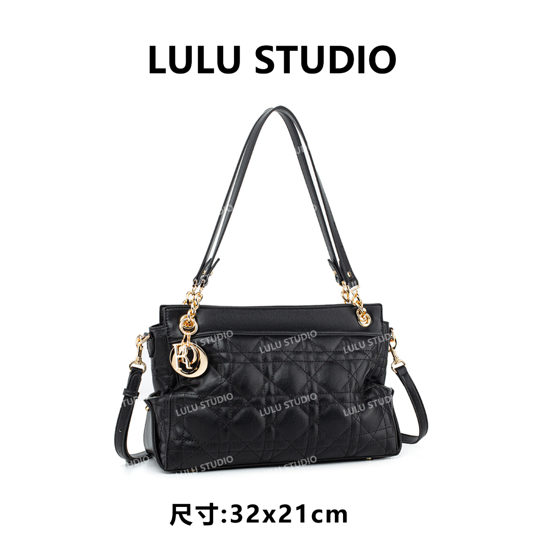 【RAIN.CUN】QYX-81726-黑色RAIN.CUN气质百搭简约斜跨轻奢女包