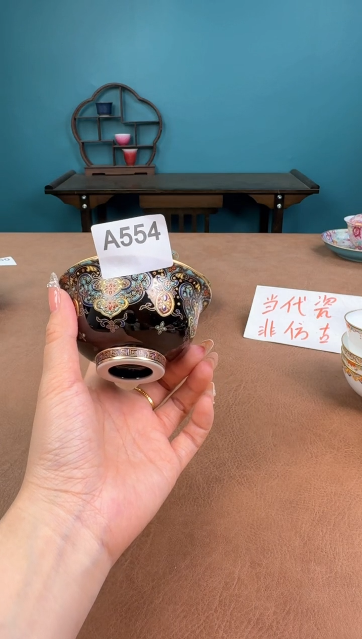 a554珐琅彩微瑕敦煌大压手杯！
