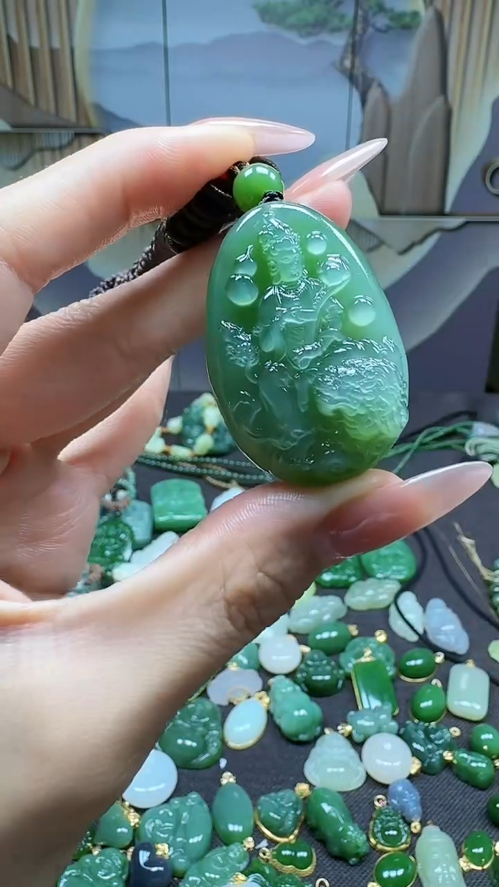 和田玉未镶嵌挂件1