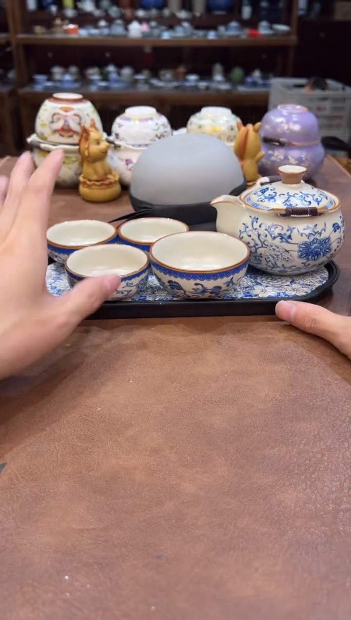 真的很便宜会开片的旅行茶具
