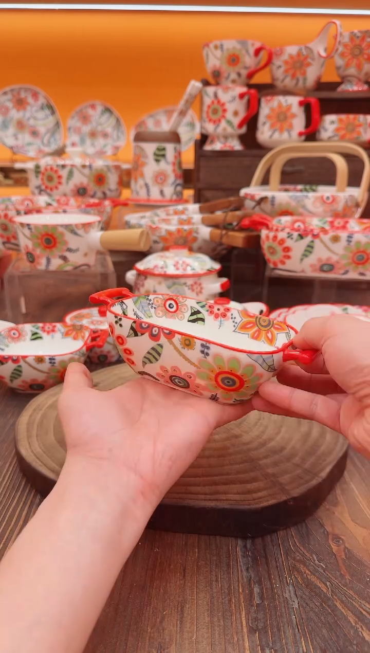 罐景德镇陶瓷炖盅烤盘碗陶瓷筷子