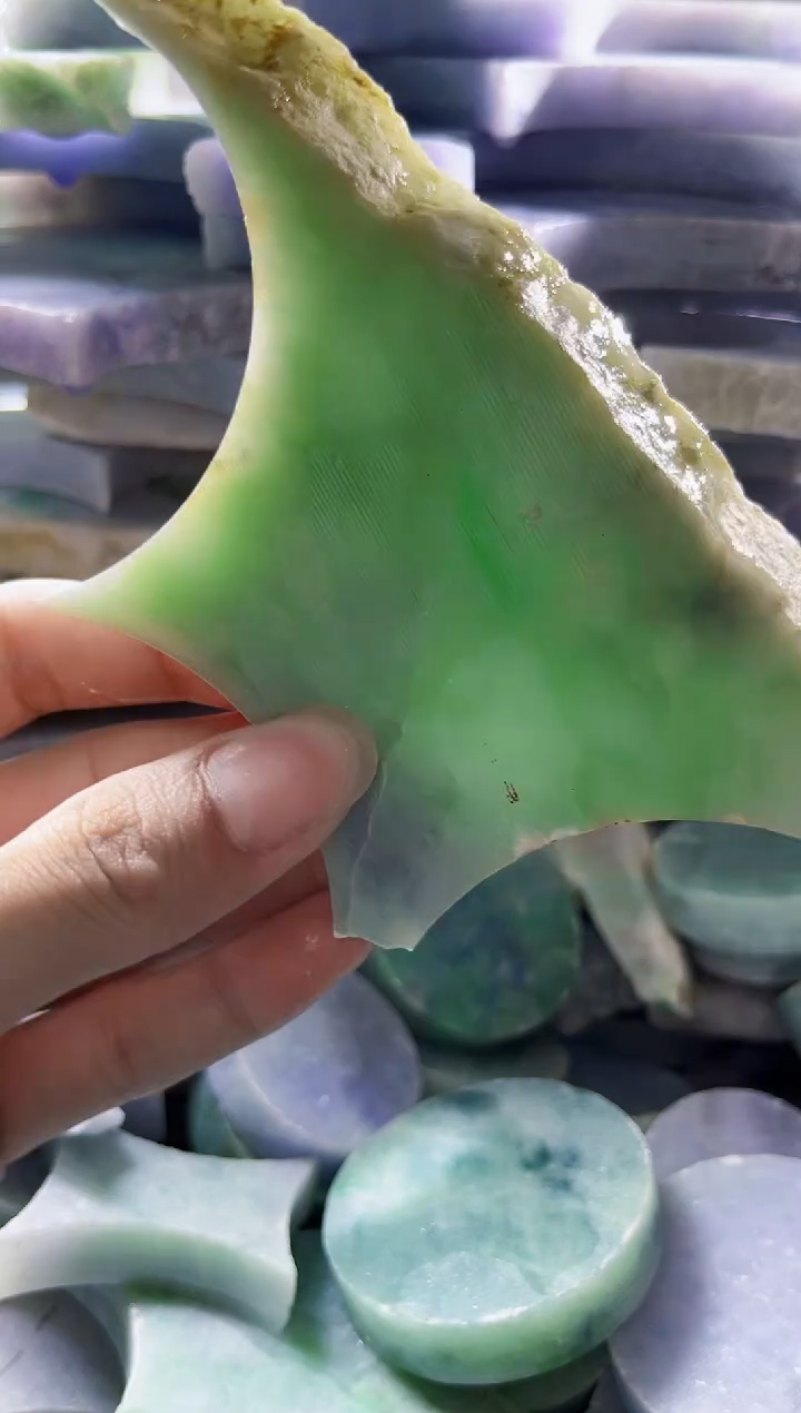 翡翠裸石缅甸翡翠A货陈5054