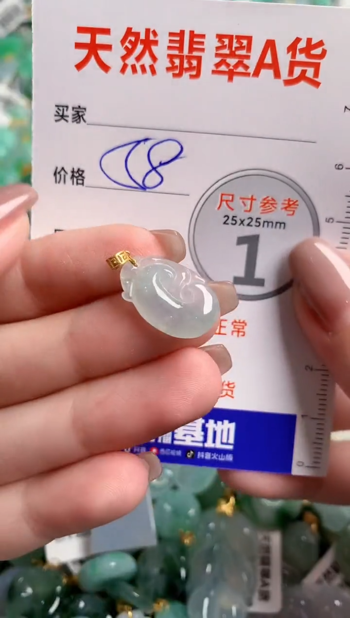 翡翠18K金镶嵌颈饰24000146