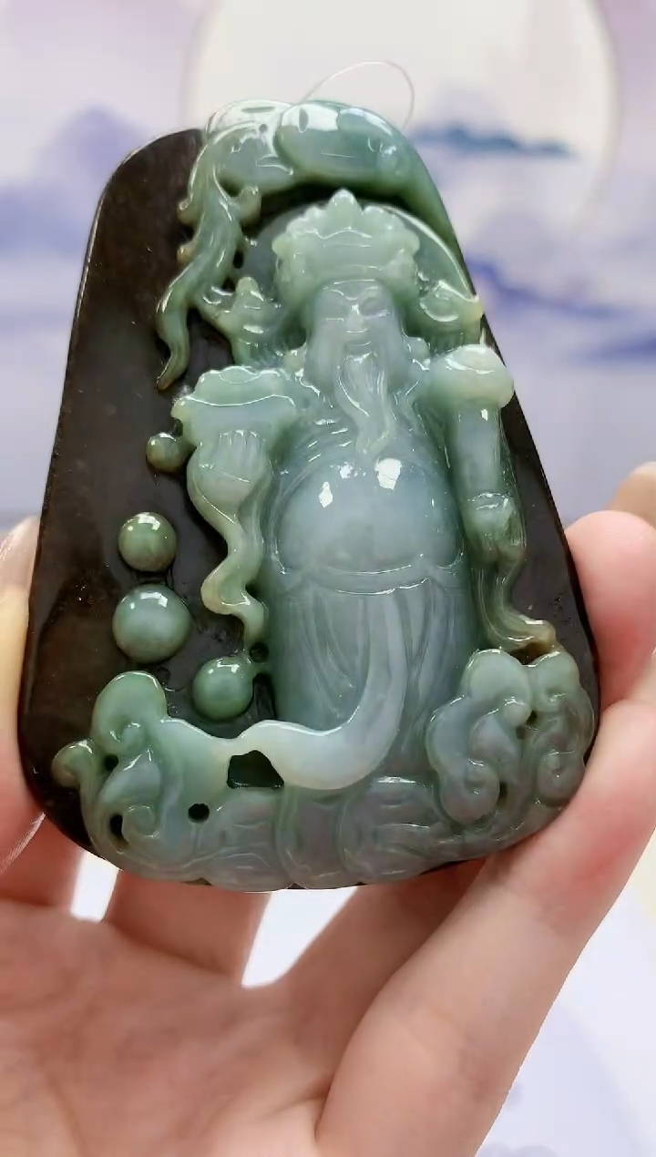 【闪购商品】定制翡翠未镶嵌5145jw-毛货挂件27
