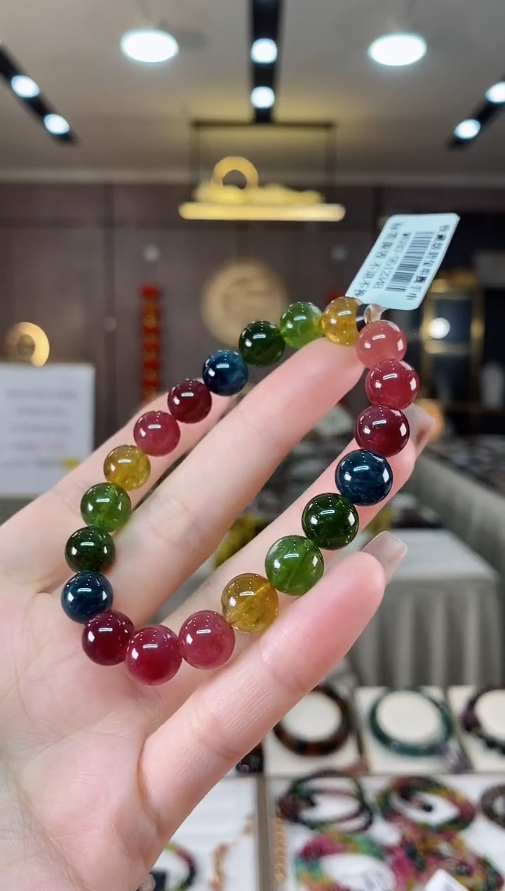 【闪购商品】碧玺单圈手串9mm+未镶嵌一物一证dan