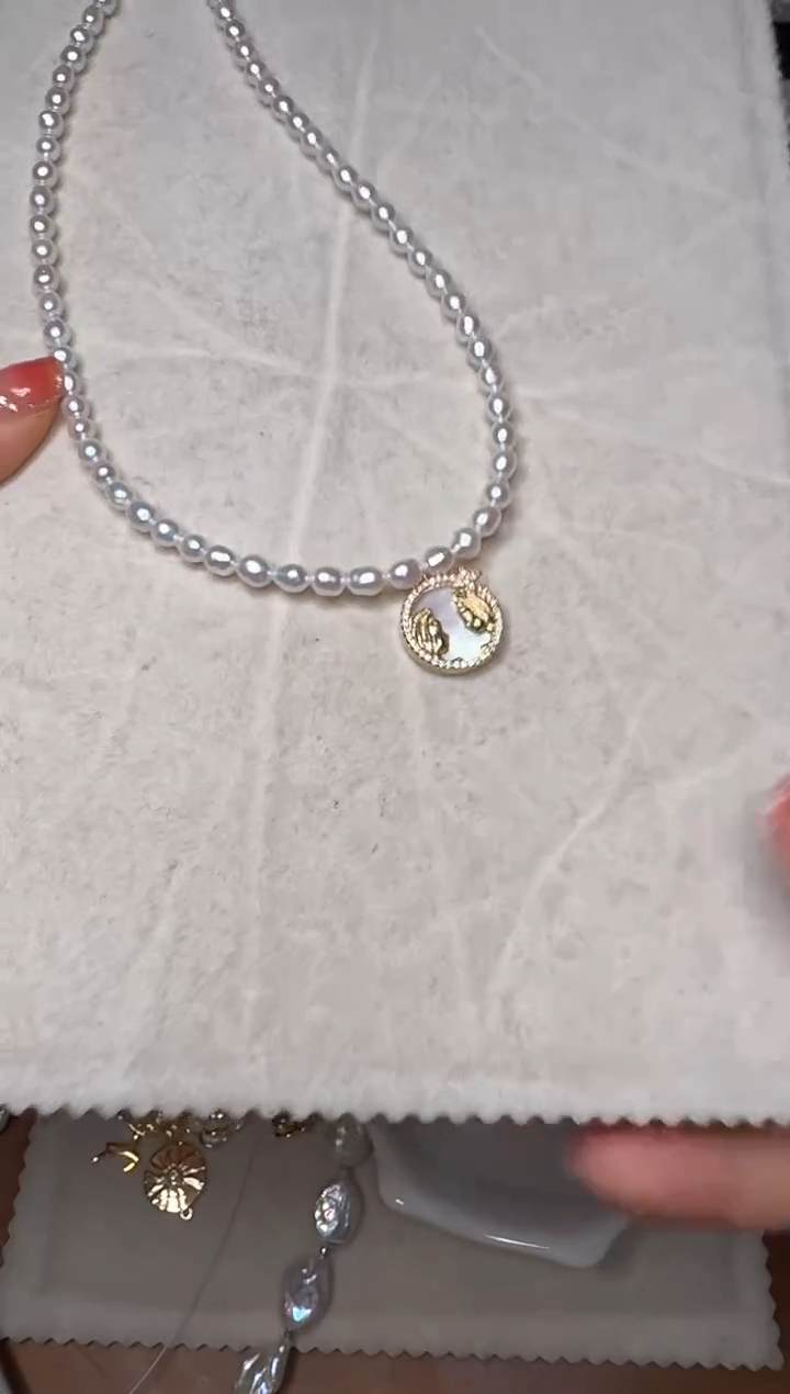 【闪购商品】淡水珍珠颈饰银S925镶嵌2号极光KS项链