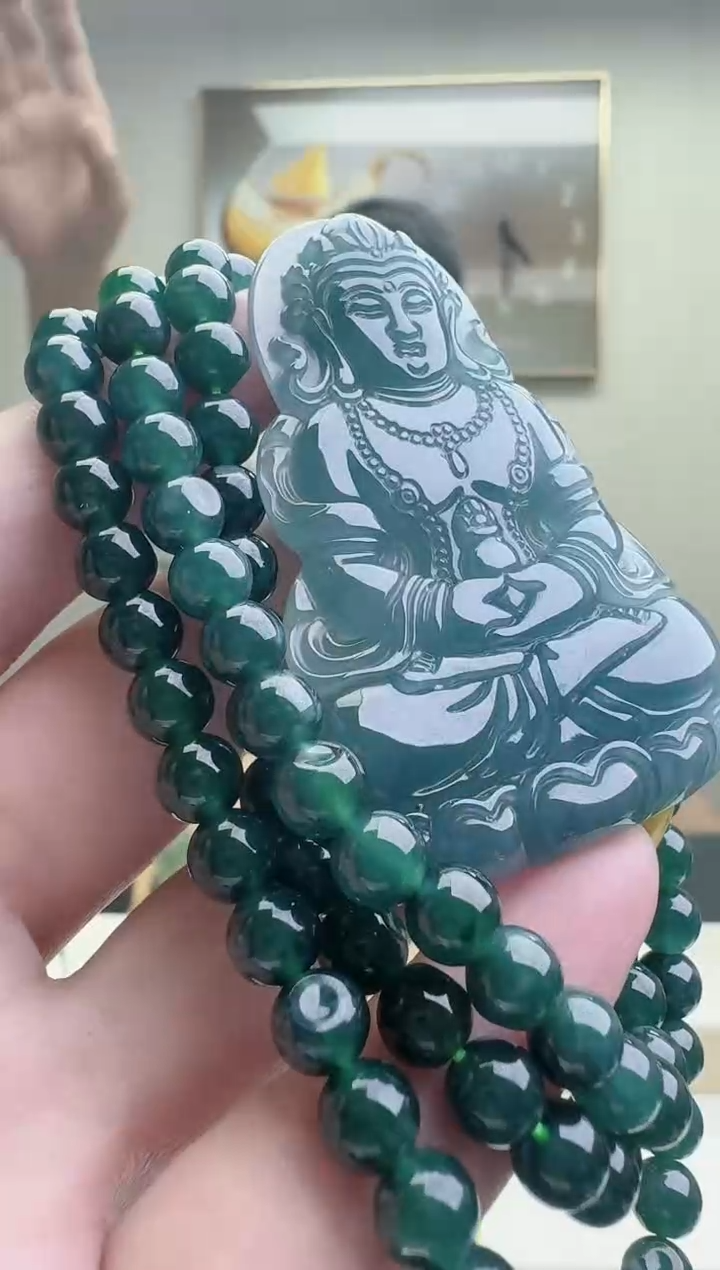 颈饰未镶嵌翡翠天然A货翡翠  多样性随机发其一