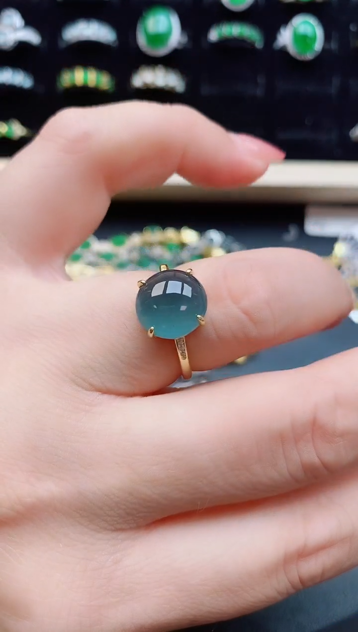 【闪购商品】翡翠戒指银S925镶嵌2121212